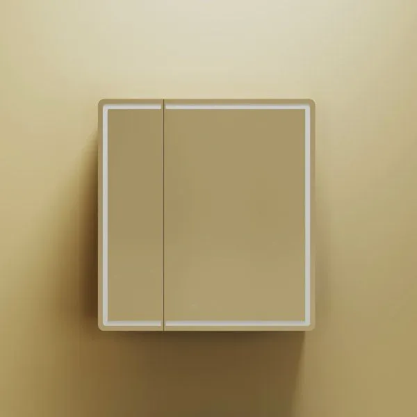 Зеркальный шкаф для ванной комнаты SANCOS Mirror 690x150х740 мм, с LED подсветкой, цвет дуб чарльстон, с розеткой,  MI70ECH