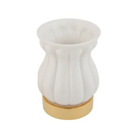 Стакан настольный Migliore Olivia 17476 керамика белая, золото