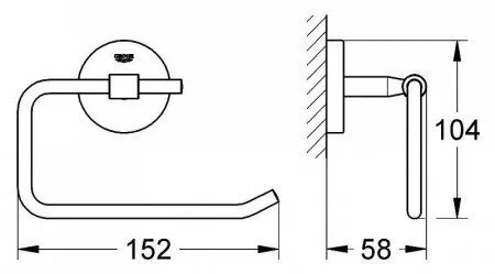 Держатель туалетной бумаги Grohe Bau cosmopolitan 40457001