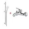 Комплект смесителя 2в1 Paini Bios 05NECRFGSEKTT1BO2VHT1BMUR для ванны с душевым комплектом, хром