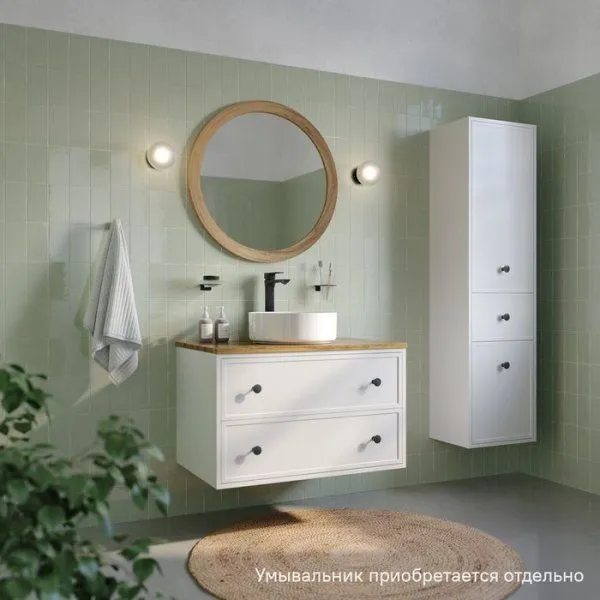 Тумба подвесная, под столешницу 80 см, белый матовый, Torr, IDDIS, TOR80WBi95