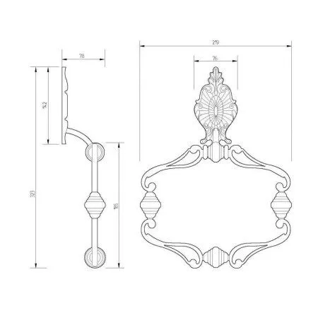 Полотенцедержатель Migliore Elisabetta 17033 хром