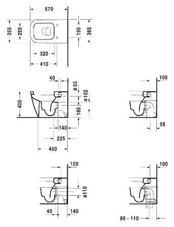 Унитаз приставной Duravit Happy D.2 2159090000