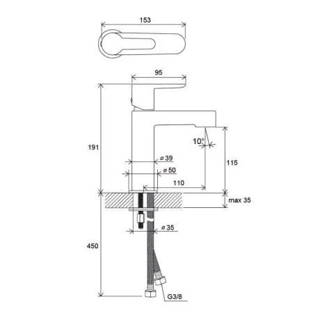 Смеситель Ravak Puri PU 014.00 X070113 для раковины