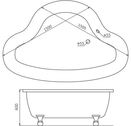 Акриловая ванна BelBagno BB07
