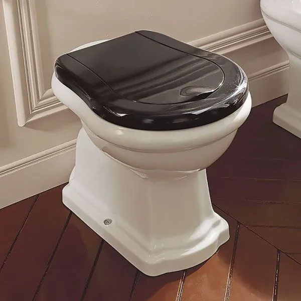 Унитаз приставной Kerasan Retro 101101 горизонтальный выпуск, фурнитура бронза