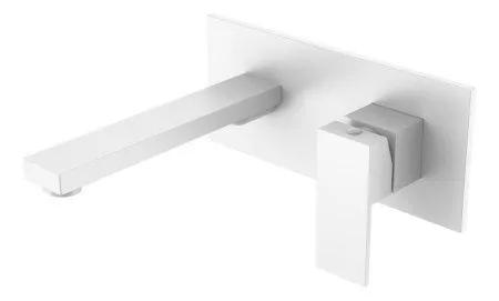 Смеситель для умывальника из стены Qubic Matt White Boheme 475-MW