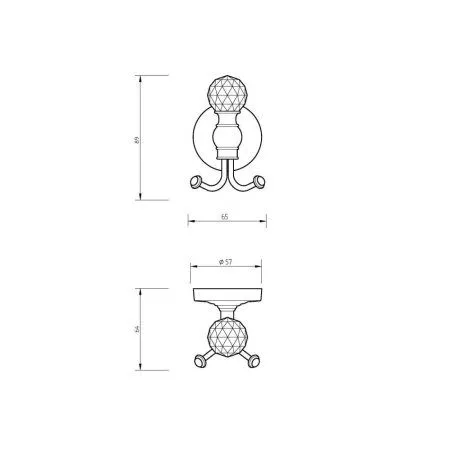 Крючок Migliore Amerida 16600 золото/swarovski - купить в Москве по низкой цене в интернет-магазине с доставкой по всей России | HITsant Крючок Migliore Amerida 16600 золото/swarovski