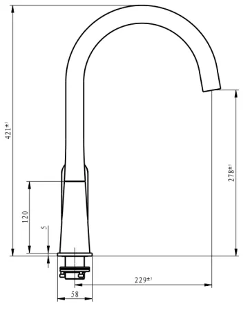 Смеситель для кухни Savol (SK-H6004)