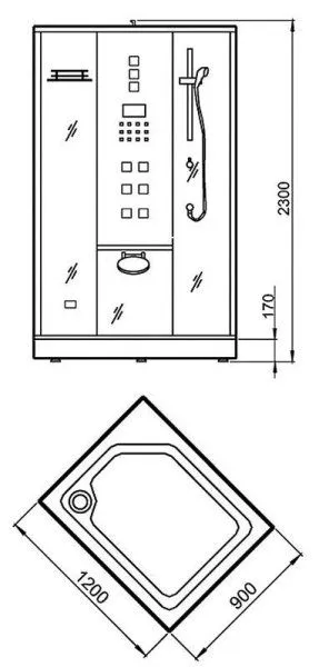 Душевая кабина Eago DZ955 F8 R