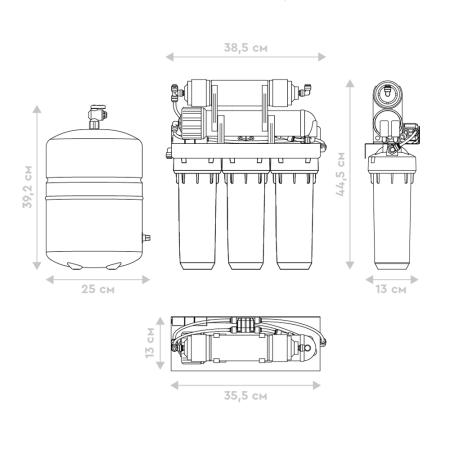 Система очистки воды с обратным осмосом БАРЬЕР ПРОФИ Осмо 100, Н151Р01