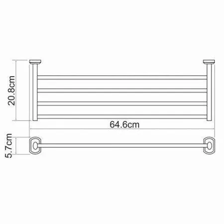 Полка для полотенец WasserKRAFT Oder K-3011, хром