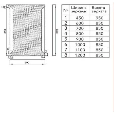 Зеркало Aquanet Сорренто 00196649 700х850 LED