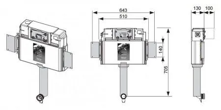 Застенный бачок для напольного унитаза (снят с производства) - купить в Москве по низкой цене в интернет-магазине с доставкой по всей России | HITsant Застенный бачок для напольного унитаза (снят с производства)