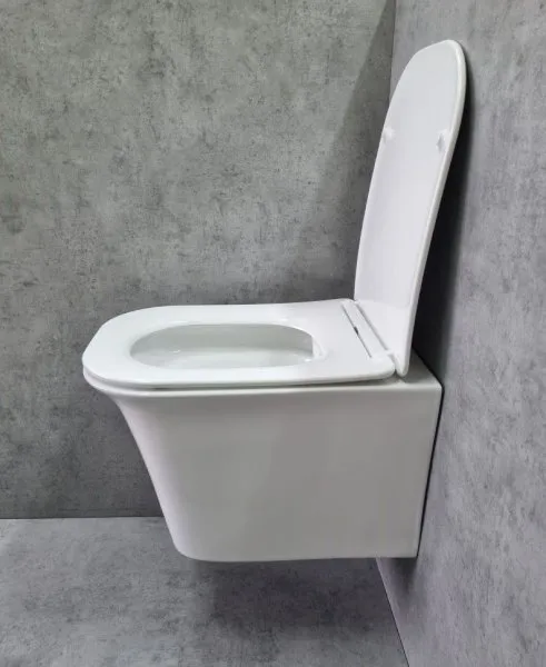 Унитаз подвесной CeramaLux 2622E, Бело-Глянцевый