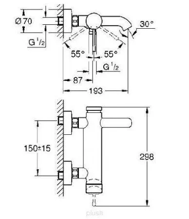 Смеситель Grohe Essence New 33624001 для ванны - купить в Москве по низкой цене в интернет-магазине с доставкой по всей России | HITsant Смеситель Grohe Essence New 33624001 для ванны