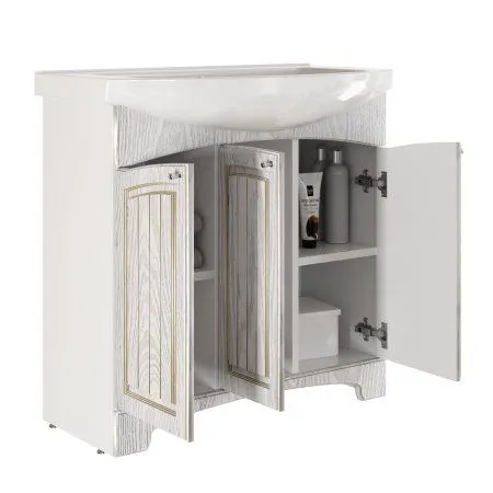 Тумба под раковину Элеганс-85 MIXLINE Крит-85 патина золото (533082)