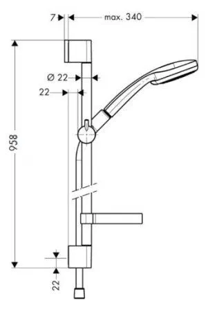 Душевой гарнитур Hansgrohe Croma 100 27771000