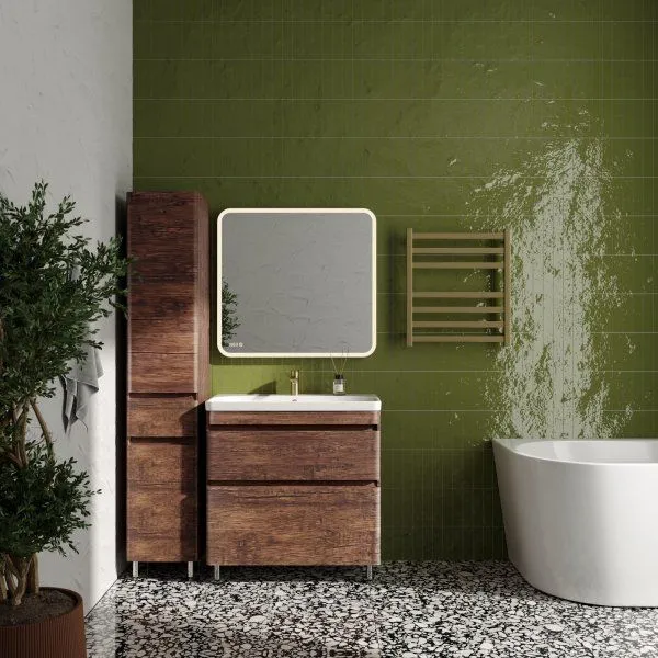 Колонна универсальная "Атлантика 35" с корзиной, Люкс старое дерево, PLUS Style Line ЛС-00000615