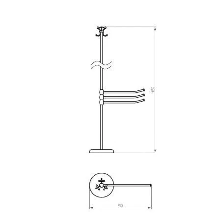 Стойка Migliore Mirella 17192 высокая, бронза