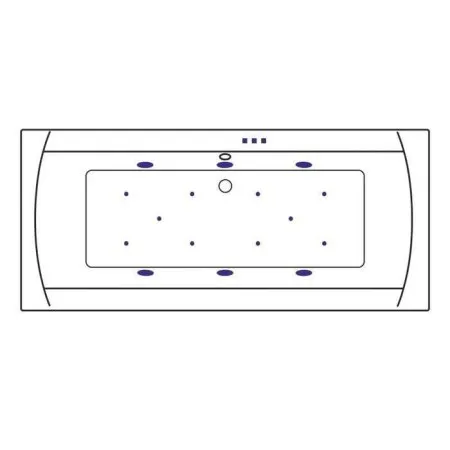 Акриловая ванна Excellent Aquaria WAEX.AQU18.RELAX.BR 180x80  с гидромассажем, белый/бронза