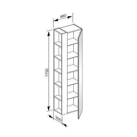 Шкаф-пенал Keuco Plan 32931180002 кашемир глянцевый