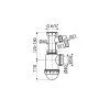 Сифон для раковины AlcaPlast A443P-DN50/40 c подводкой