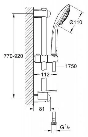 Душевой гарнитур Grohe Euphoria 110 Champagne 27227001