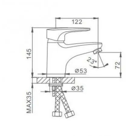 Смеситель для раковины Frap F1068