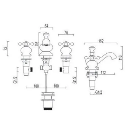 Смеситель Gerhans Caissa K11201 Хром