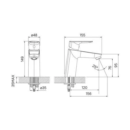 Смеситель для раковины IDDIS Vibe (VIBSB00i01)