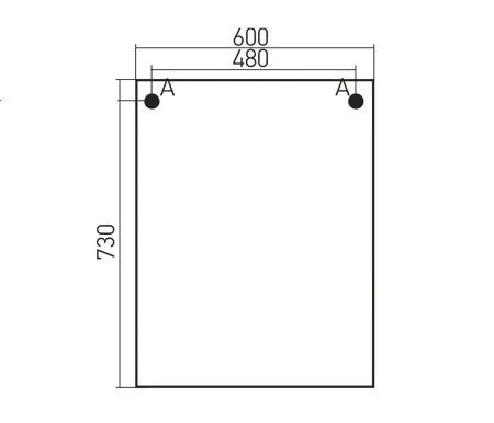 Зеркало-шкаф навесной с подсветкой MIXLINE Мираж-60 левый (535187)