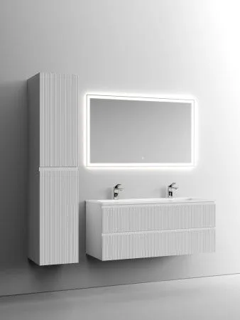 Тумба подвесная SANCOS Snob T 1195х445х500, c двумя ящиками оснащенными доводчиками, Bianco, SNT120W