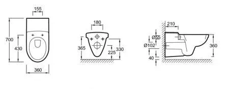 Унитаз подвесной Jacob Delafon Odeon E1195-00 удлиненный