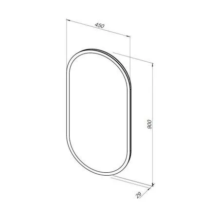 Зеркало Aquanet Монте 00288969 45 белый матовый