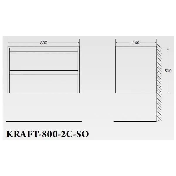 Мебель для ванной BelBagno Kraft KRAFT-800-2C-SO-BO 80 bianco opaco