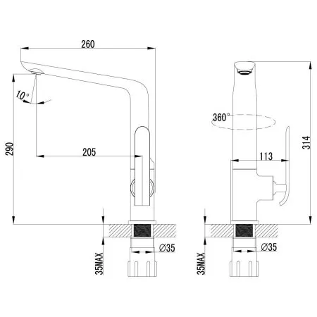 Смеситель для кухонной мойки Lemark Melange (LM4905CW)