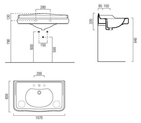 Раковина GSI Old Antea 5646111 105 белый - купить в Москве по низкой цене в интернет-магазине с доставкой по всей России | HITsant Раковина GSI Old Antea 5646111 105 белый