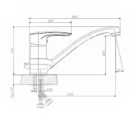 Смеситель для кухонной мойки Rossinka Z (Z40-21)