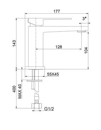 Смеситель для раковины Webert Pegaso PE830102015SSE, хром
