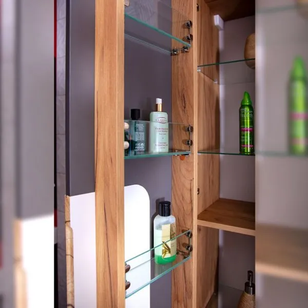 Пенал Бриклаер Форест 35 см, дуб золотой/антрацит