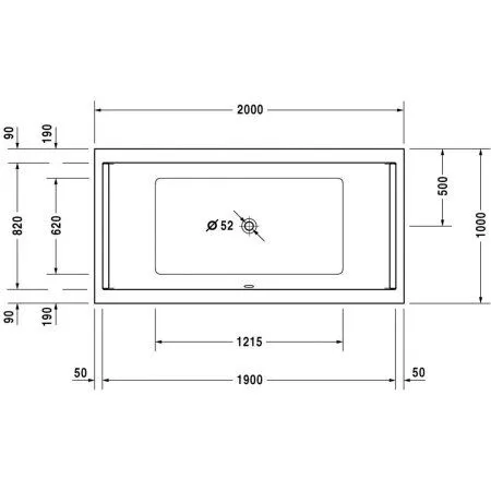 Акриловая ванна Duravit Starck 700341000000000 200x100