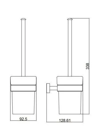 Ёршик туалетный настенный BELZ (B90210) - купить в Москве по низкой цене в интернет-магазине с доставкой по всей России | HITsant Ёршик туалетный настенный BELZ (B90210)