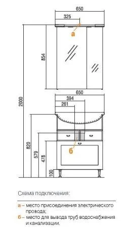 Шкаф-зеркало Aquaton Норма