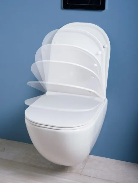 BASAL VPACK Laufen УНИТАЗ ПОДВЕСНОЙ RIMLESS, С СИДЕНЬЕМ SQ, 530X360 ММ, БЕЛЫЙ,+ РАМА И КЛАВИША, ХРОМ