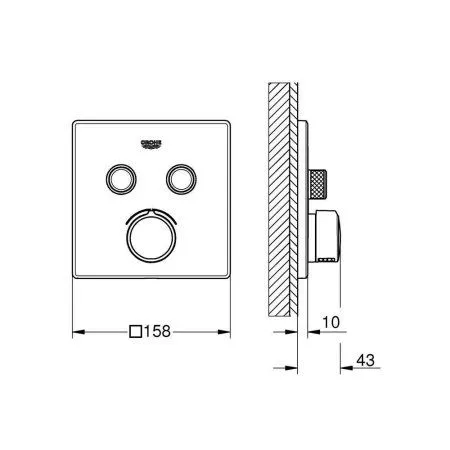 Смеситель Grohe Grohtherm SmartControl 29148000 для ванны с душем