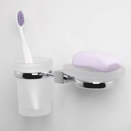 Стакан с мыльницей WasserKRAFT Lippe K-6526 хром