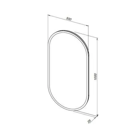 Зеркало Aquanet Монте 00288970 50 белый матовый