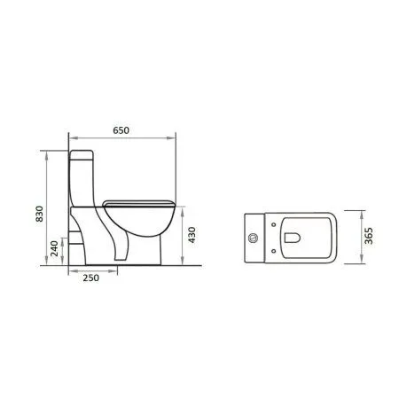 Унитаз-компакт Orange C03-000w сиденье с микролифтом