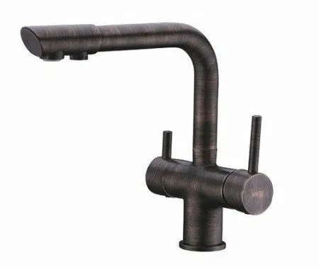 Смеситель для кухонной мойки WasserKRAFT A8047 с подключением к фильтру питьевой воды, темная бронза